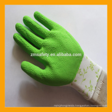 13 Gauge Printed Polyester Foam Latex Coated Glove Latex Gloves